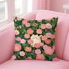 KKitty Flowers apples Kitty Cushion Cover Pillow Case Soft Friendly Fabric  Concealed Zipper