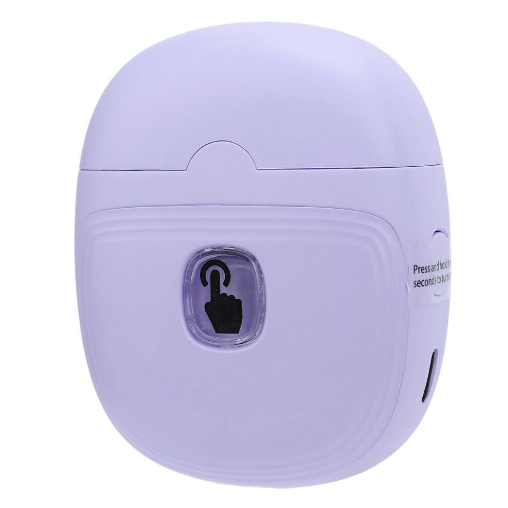 (Light Purple) Electric Nail Clipper 2 Speed Auto Trimmer LED Light for Home White