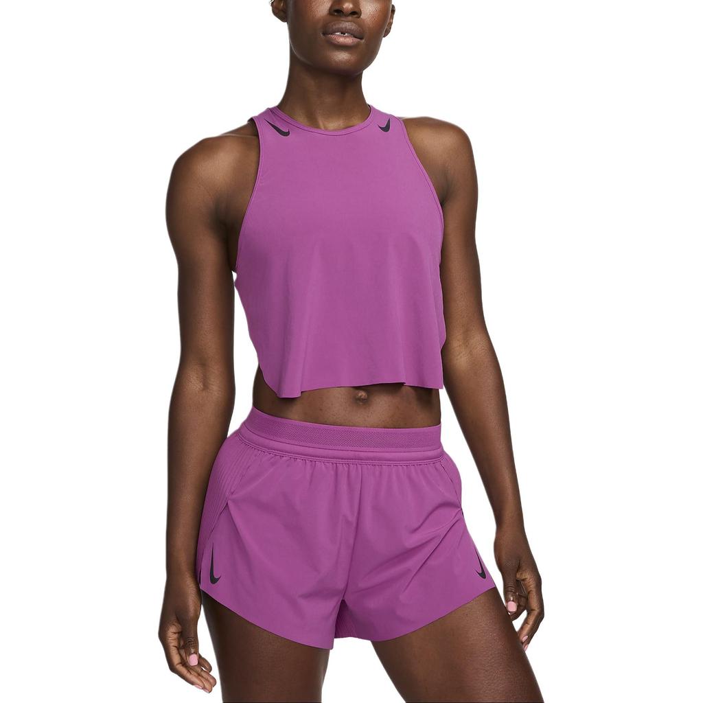 Nike Dri-FIT Advaeroswift Logo Design Moisture-Wicking Comfortable Sports Tank Top Women Tops Hot-Purple FN2713-518