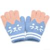 Children's Fingerless Winter Cartoon Kitten Gloves - Warm, Cute, Knitted Imitation Cashmere for Elementary Students