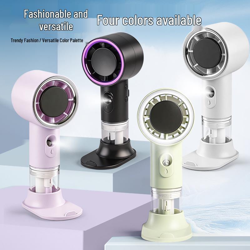 Portable High-Speed USB Rechargeable Handheld Fan with Humidifier