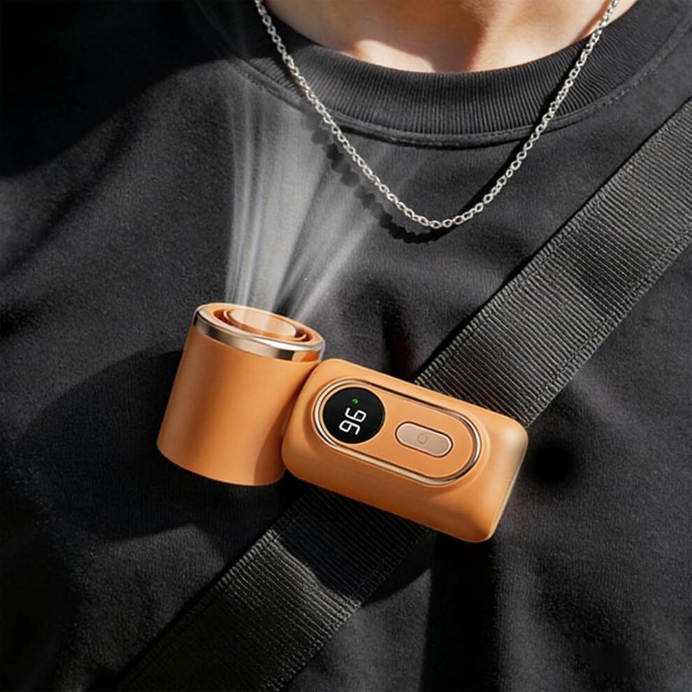 (Orange#Upgraded, -) Mini Draagbare Clipventilator - 3000mAh Oplaadbaar, 5 Standen