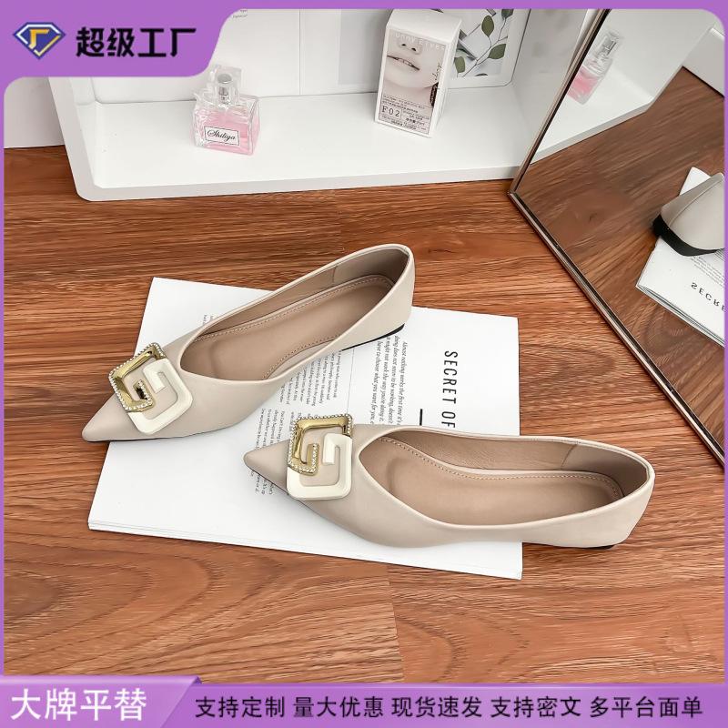 Pointed Single Shoes Women 2025 Spring Women Fashion Fairy Style Soft-soled Casual Shoes Women Wear High-end Work Shoes