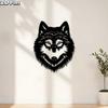 Modern Wolf Head Metal Wall Art, Premium Iron Mural for Indoor & Outdoor Decor, Perfect Holiday Gift