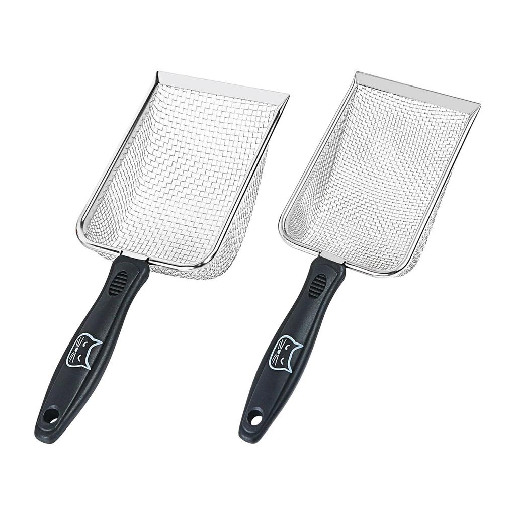 Cat Litter Scooper Mesh Screen Fecal Spoon Heavy Duty Reptile Sand Scoop for Kitten Hamster Aquarium Lizards Instant Cleaning