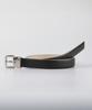 Selleoliadipaleuma Italian Women'S Grain Slim Leather Belt 25Mm [Black/Ivory]