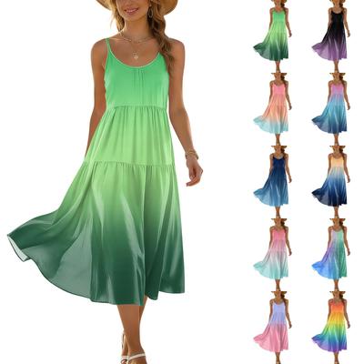 Backless Dress Maxi Dresses Spaghetti Strap Dress Beach Dress Vacation Dresses For Women Sleeveless Summer Style