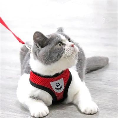 New Dog and Cat Outdoor Walking Strap Vest Adjustable Soft Breathable Mesh Vest Cute Pet Accessories