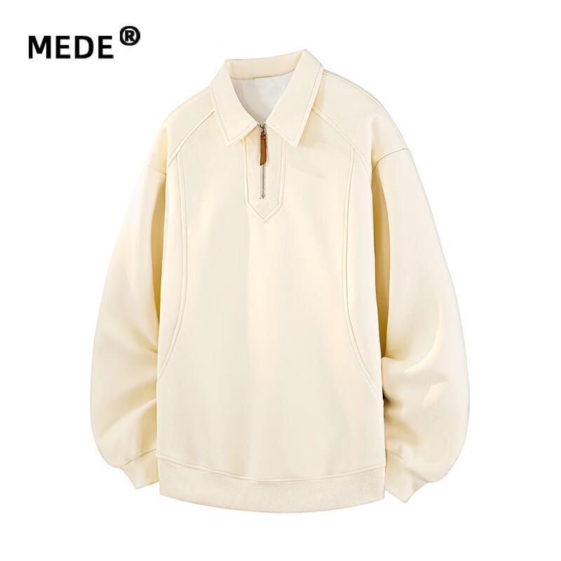 

MEDE Men s Half-Zip Stand-Collar Sweatshirt M