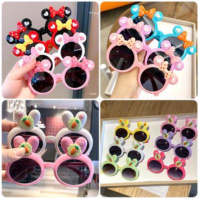 Bunny Children'S Sunglasses Baby Cute Sunglasses Uv Protection Cartoon Super Cute Bow Glasses Women