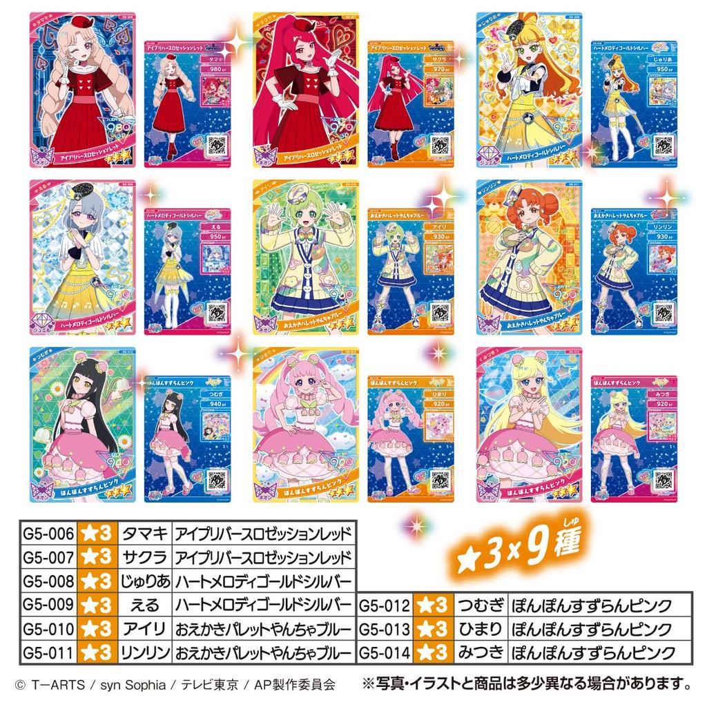 Takara Tomy Arts Secret Eye Pri Card Collection Gummy 5 Grape Flavored Toy Set of (TAKARATOMY A.R.T.S) Vol. Gummy/Candy [Box 20]