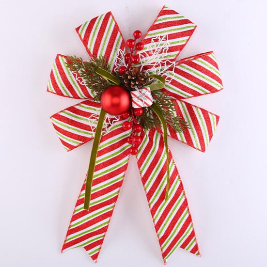 Christmas Tree Pendant Bow Large Champagne Christmas Wreath Bow Stunning Gift Bow Knot Wedding Mother Day Decoration