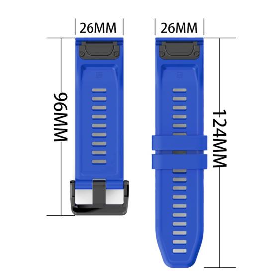 26mm Silicone Sports Watch Wrist Strap Band for Garmin Fenix 6X 5X 3 HR D2 Bravo