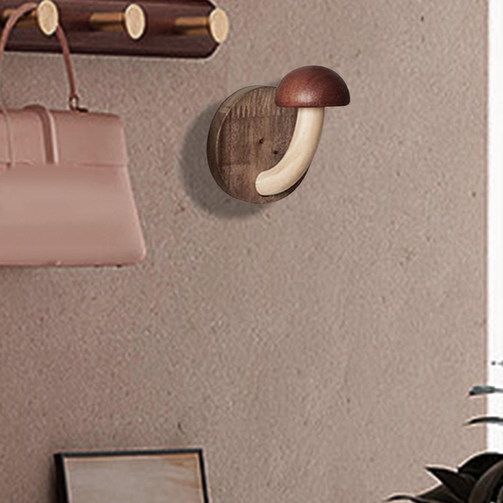 Hook, Wooden Coat Rear Door Hanger, Non-punch Hook for Kitchen, Door,