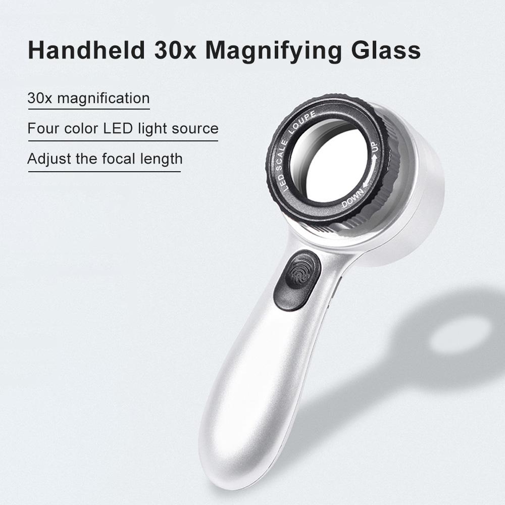 Handheld Mini Microscope 30x Kids Science Experiment Utensils With Manual Focus Photography for Outdoor Insect Plant Observation