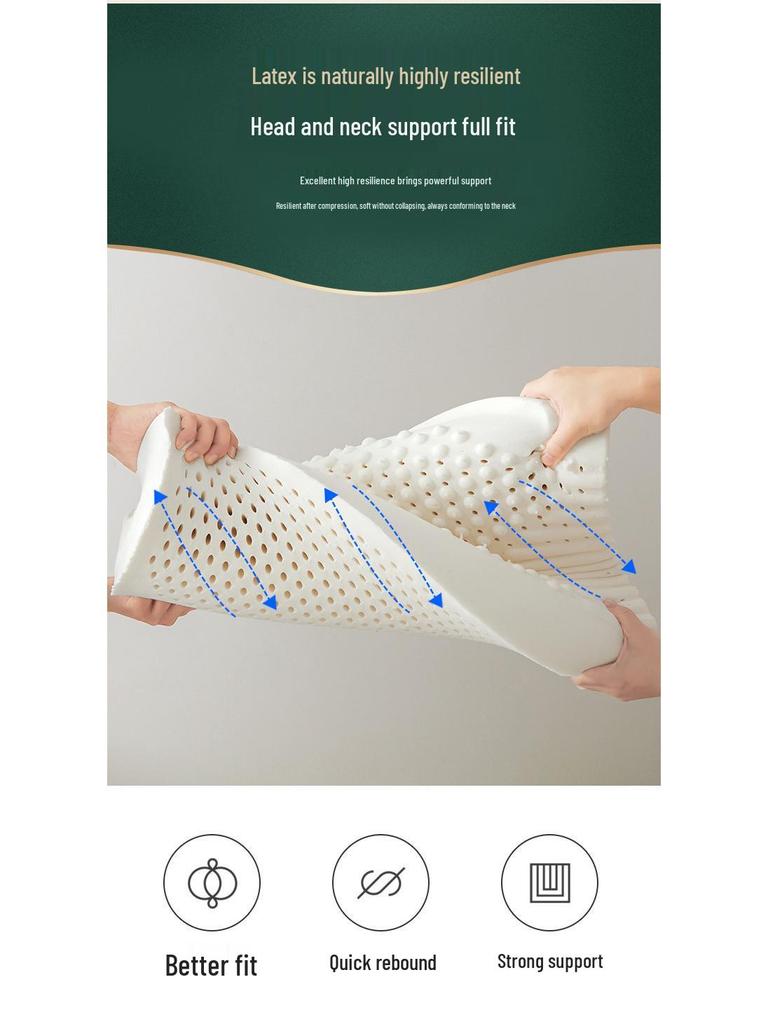 Natural Latex Massage Pillow with Cervical Support – Ideal Gift for Adults