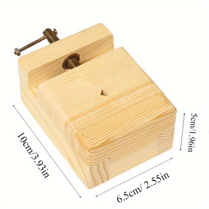 1 Pc Premium Wooden Mini Flat Pliers Vise Clamp - Compact Manual Table Bench Vice for Woodworking, Carving, Engraving, Hobby Projects