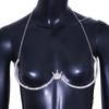 Chest Bracket Bra Chain Body Jewelry Bikini Crystal Body Chain Rhinestone Bra Underwear Chain Alloy Material for Women