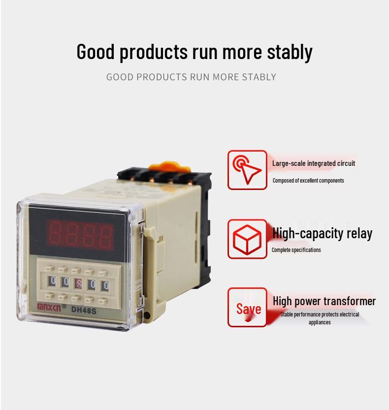 24V Digital Display Power-on Delay Timer DH48S-2ZH