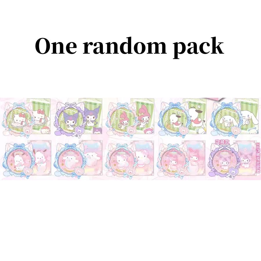 Значок-брошь Sanrio AR с блестками, Милый коллекционный жестяной значок с персонажем, 75 мм One random pack *1ea