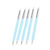 5pcs Silicone Clay Sculpture Tools Double Head Ball Stylus Sculpting Modeling Tool (Blue)