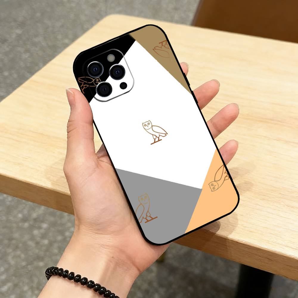 D-Drake OvO OWL   Phone Case For iPhone 17,16,15,14,13,12,11 Plus,Pro Max,XS,Soft Silicone Black Cover