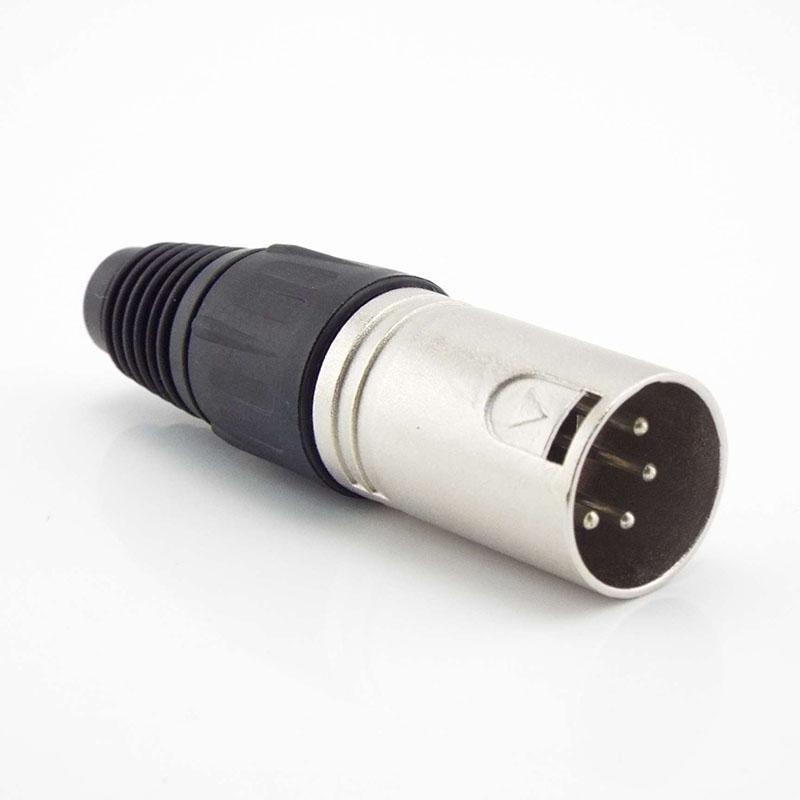 3 Pin 4 pin core XLR power Connector Adapter male female Audio Cable MIC Plug Jack Terminals Microphone Wire