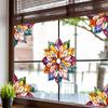 1pc Transparent Rainbow Flower Glass Sticker Self Adhesive Window Cling Film for Living Room Bedroom Office Balcony Home Decor