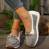 Modische Slip-On runde Zehenpartie dicke Absatz Loafer Damen Wildleder Leder Freizeitschuhe Große Größen Bequeme Flache Schuhe