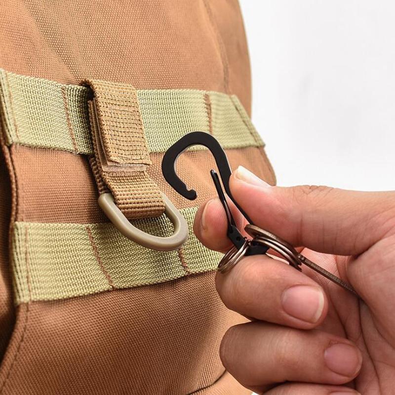 New Outdoor Backpack Hook Carabiner Multifunctional Tactical Hanger for Camping Bags Keychain Fastener