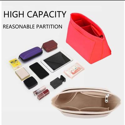 Bolsa Cosmética Multifuncional de Feltro - Bolsa de Armazenamento Média Feminina Personalizável