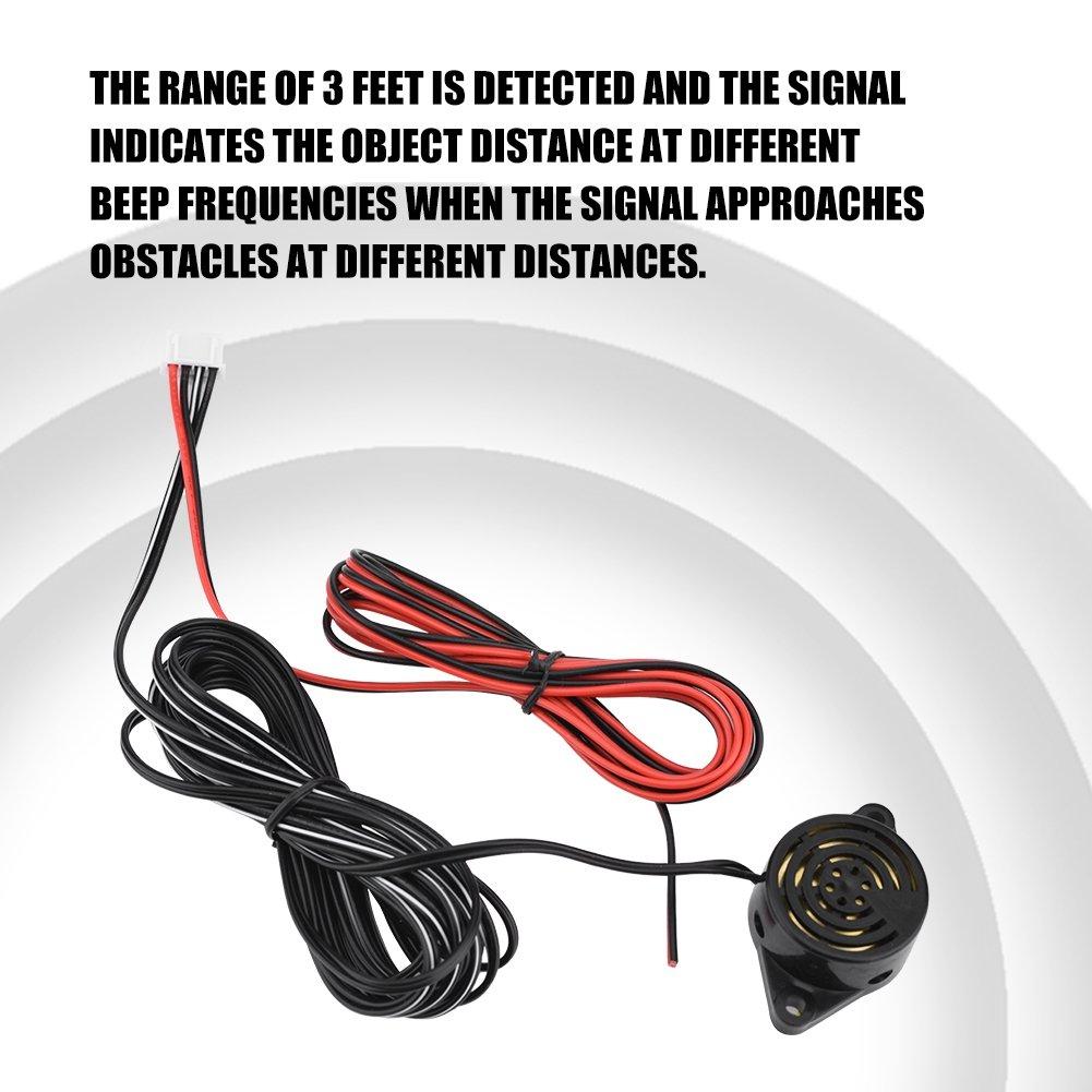 Universeller Radar-Rückfahrwarner, Elektromagnetischer Induktionsradar mit 3 Fuß Erfassungsbereich, 12V Parksensor für Auto LKW Wohnmobil