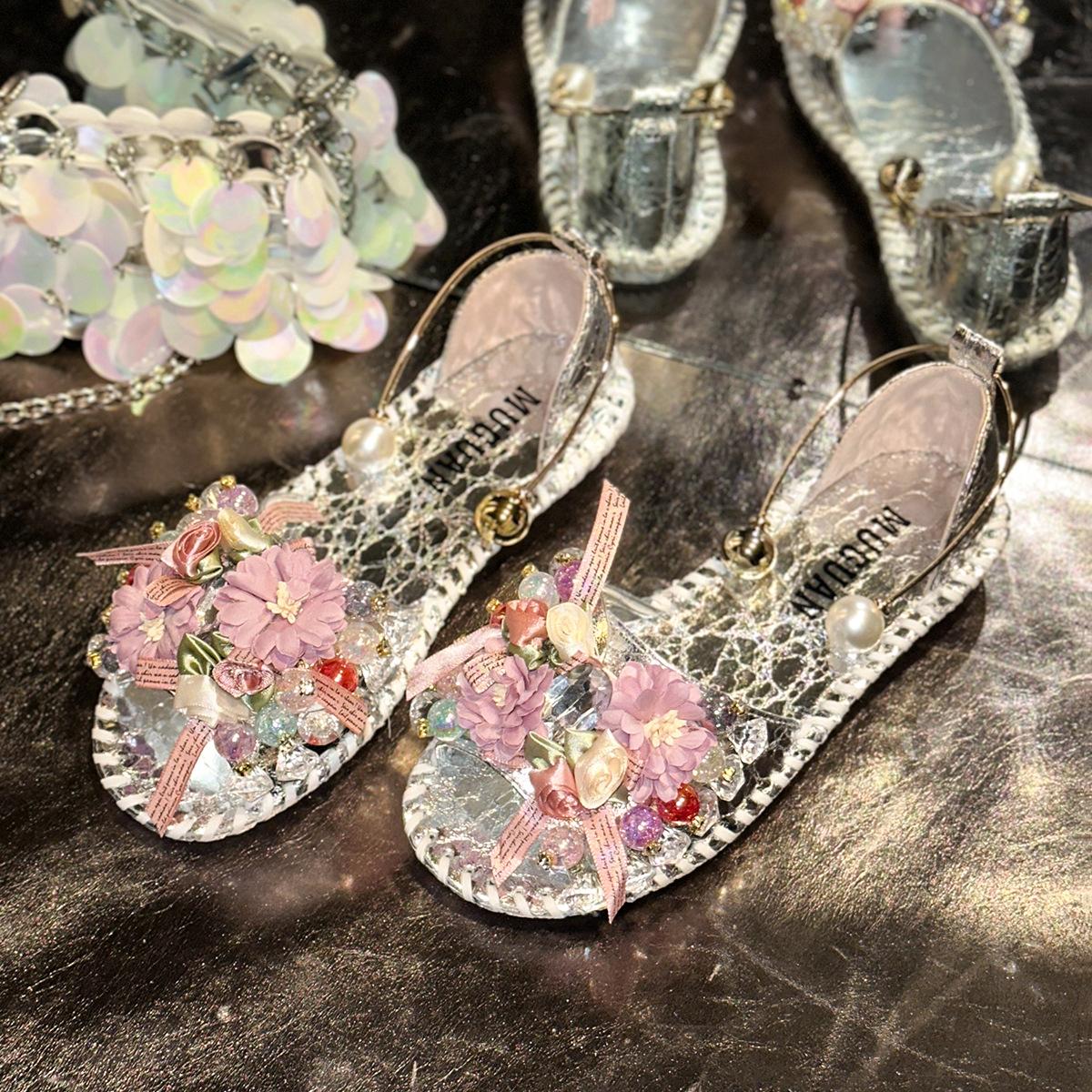 Plus-size Shoes, Flat Shoes, Women s Shoes, Sandals 35 серебряный