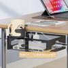 ELECTRO-WEIDEWORLD Under-Table Storage Rack, 360-Degree Rotating, Drink Holder, Clamp-On Design, No Drilling Required, Under-Desk Drawer, Add-On