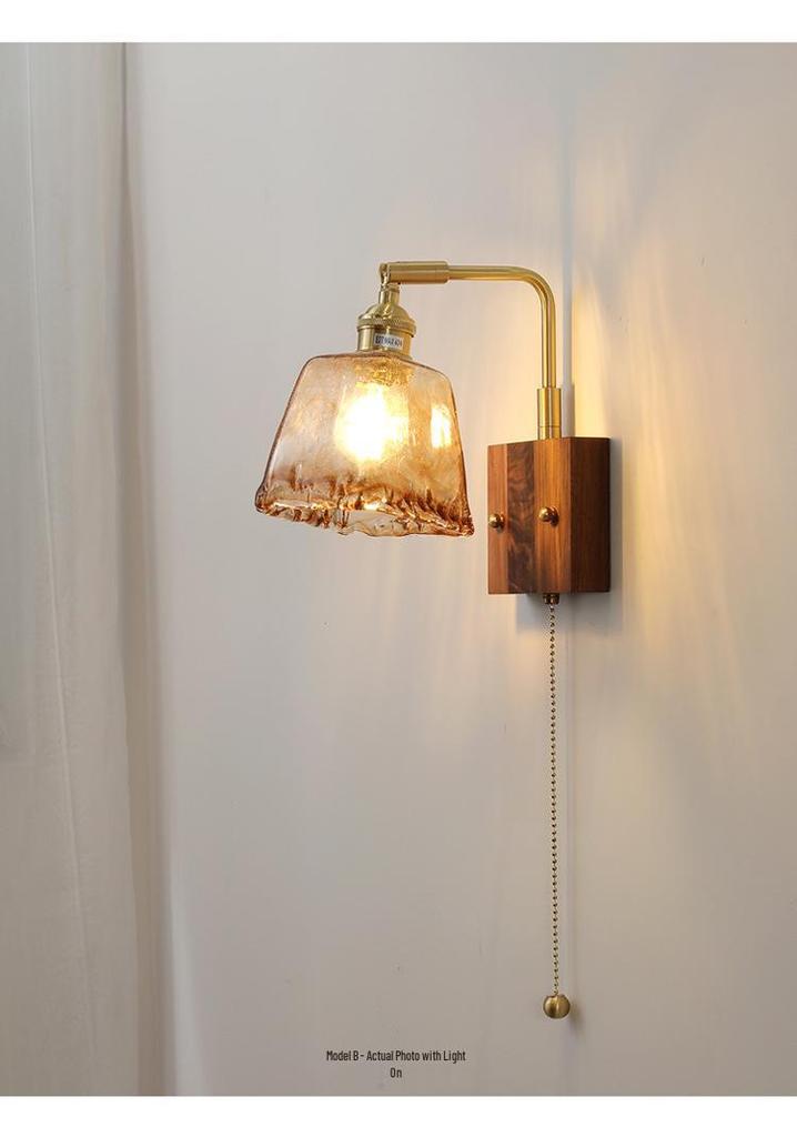 Japanese Retro Modern Minimalist Wall Lamp for Bedroom, Living Room, Dining Room, Study, and Bathroom