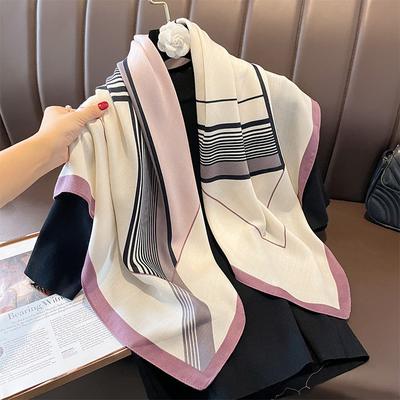 90 * 90cm Yeni Kare Eşarp Çok Fonksiyonlu Dekoratif Moda Eşarp Çift Amaçlı Şal Güneşten Koruma Kışın Sıcaklık