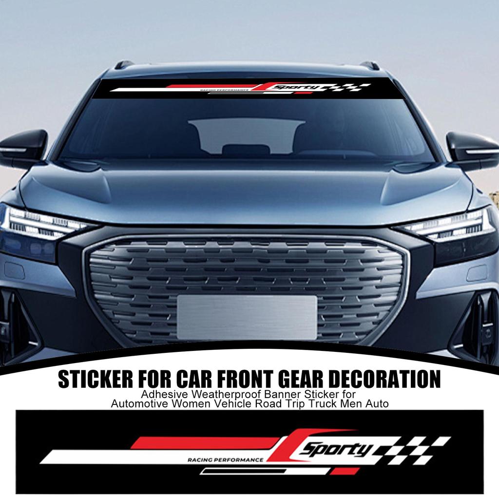 Automobilio priekinio bagažo skyriaus priekinio stiklo lipdukas Ilgalaikiai priekinio stiklo lipdukai Klijai Atsparus oro sąlygoms Banerio lipdukas Automobilio lipdukų reikmenys