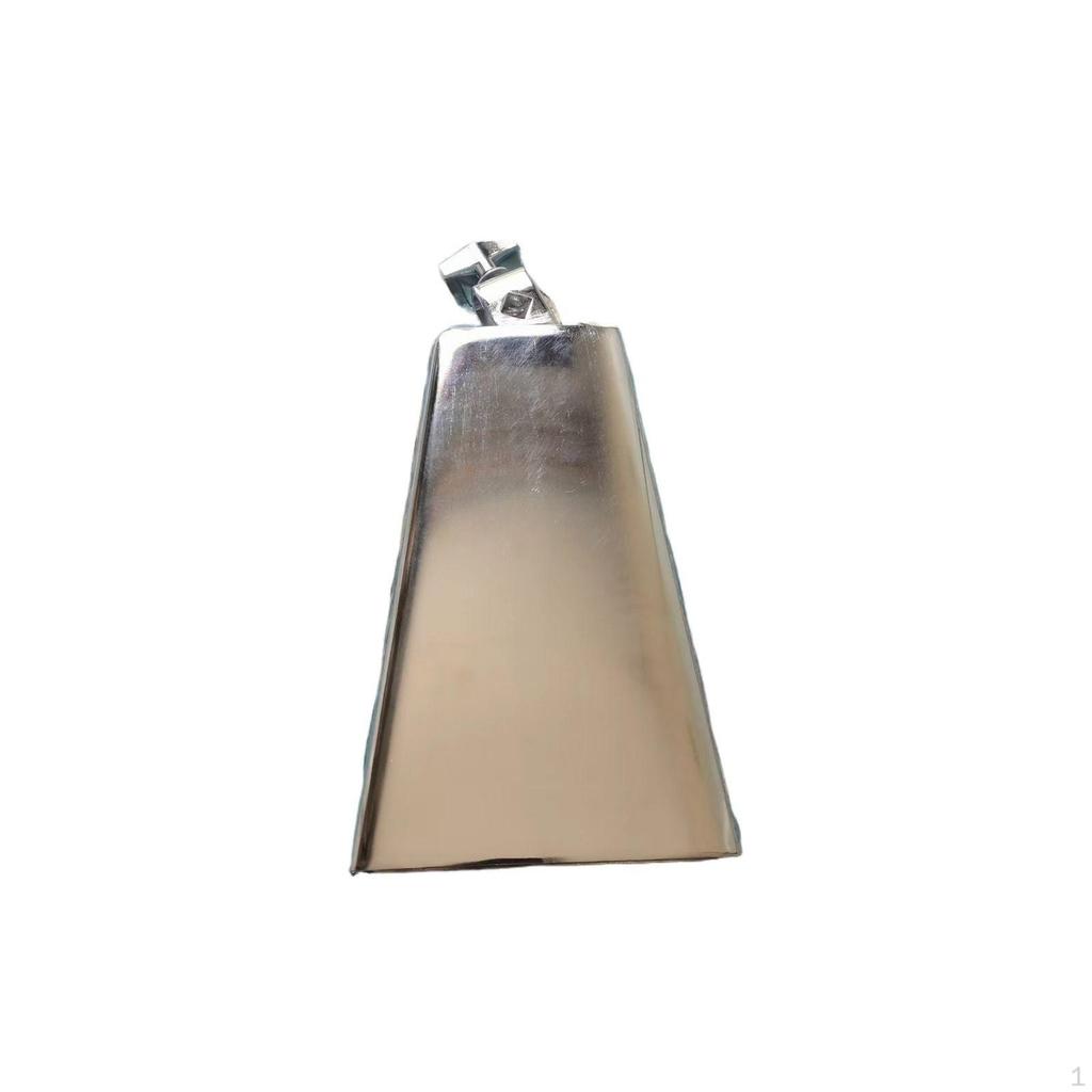 Cowbell with Clamp Metal Drum Trapezoid Percussion Accessory for Drummers, Percussionists,