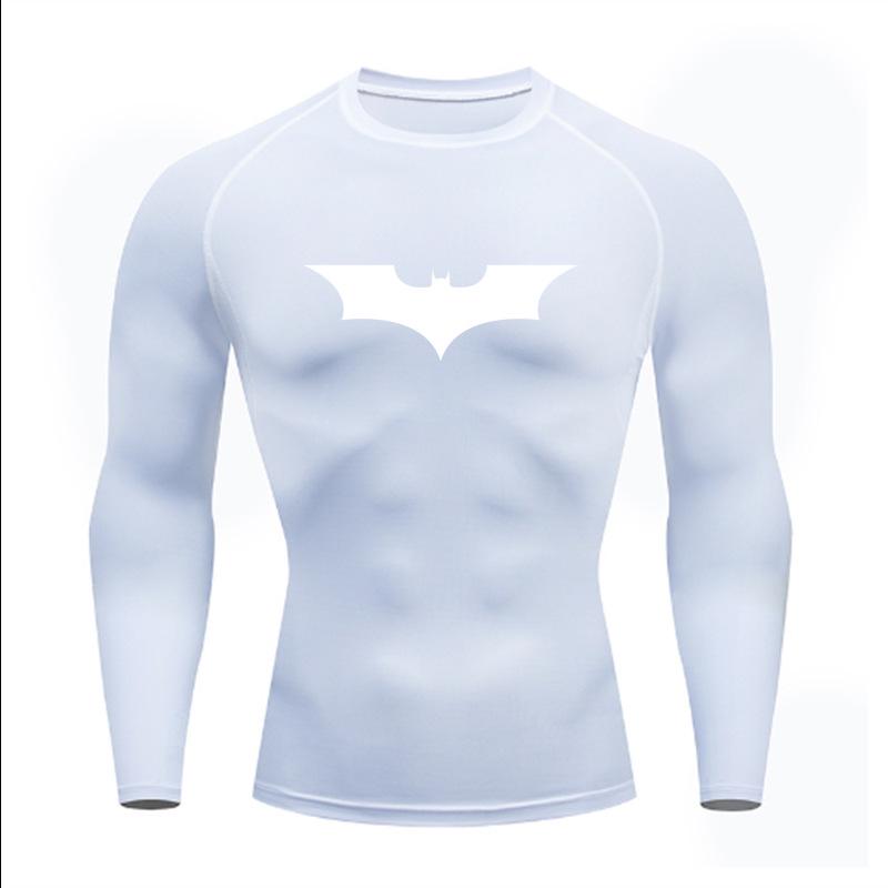 Men's Batman Compression Short Sleeve Sports T-Shirt for Running, Basketball, or Football - Quick Dry, Tight Fit, Round Neck.