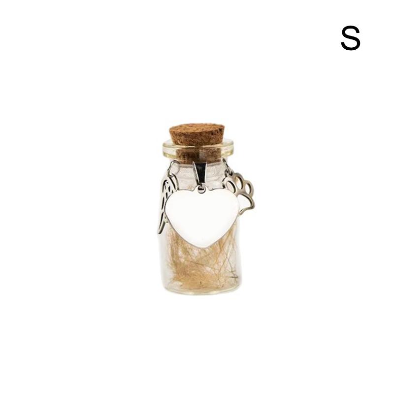 

Pet Memorial Bottle For Pet Hair Dogs Cats Fur Keepsake Bottle Storage With 3 Silver Accessories Pet Memorial Urn Container 2.2*4cm