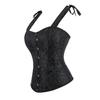 Black Double Strap Women's Waist Cincher Corset Body Shaper