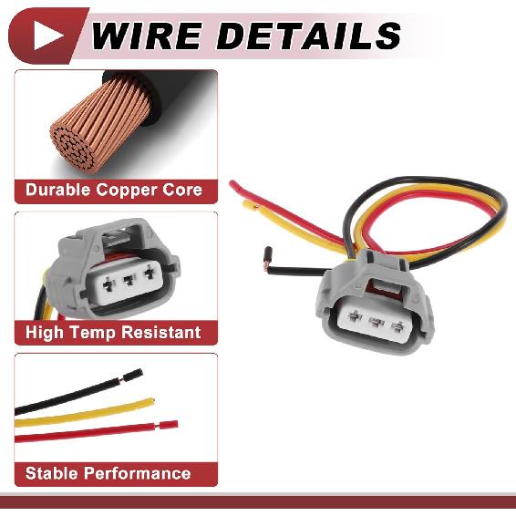 1 Set Turn Signal Light Socket Wiring for Toyota Avalon 2013-2017 No.8112806470/81128-06470 Lamp Bulb Pigtail Connector Harness