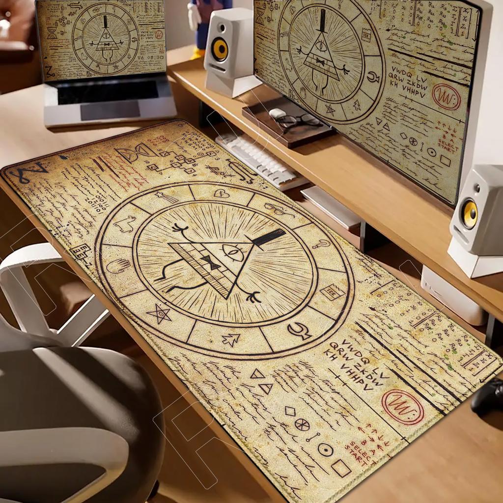 New HD Printing Anime Desk Mat Non-slip Rubber Gravity Fall Mousepad Laptop Gaming XXL Keyboard Pad Carpet Bill Cipher Mouse Pad