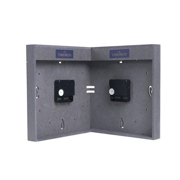 corner handmade wooden wall stylish wall Scandinavian interior Radio-controlled double-sided clock, double-sided clock, double-sided clock, clock,