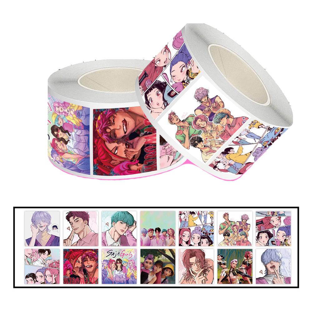 

500pcs roll stickers Demon Hunters Animes Cartoon Graffiti Stickers Phone Guitar Laptop Notebook Suitcase Cup Waterproof Sticker