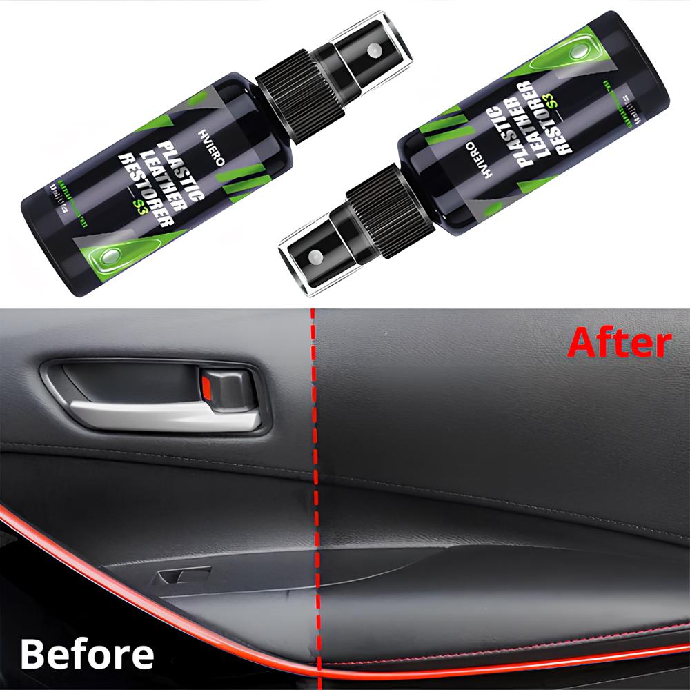 HVIERO S3 Auto Interni Parti Pelle Liquida Ristrutturante Plastica Rinfrescante Schiuma Detergente Spray Pasta Ristrutturante Auto