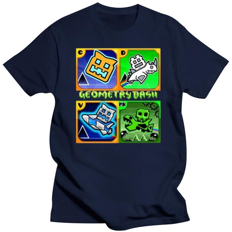 Men WomenGeometry Dash Gaming Fans T-Shirt Girls Boys Tee - Personalised Free Age 5-15 Harajuku Funny Tee Shirt