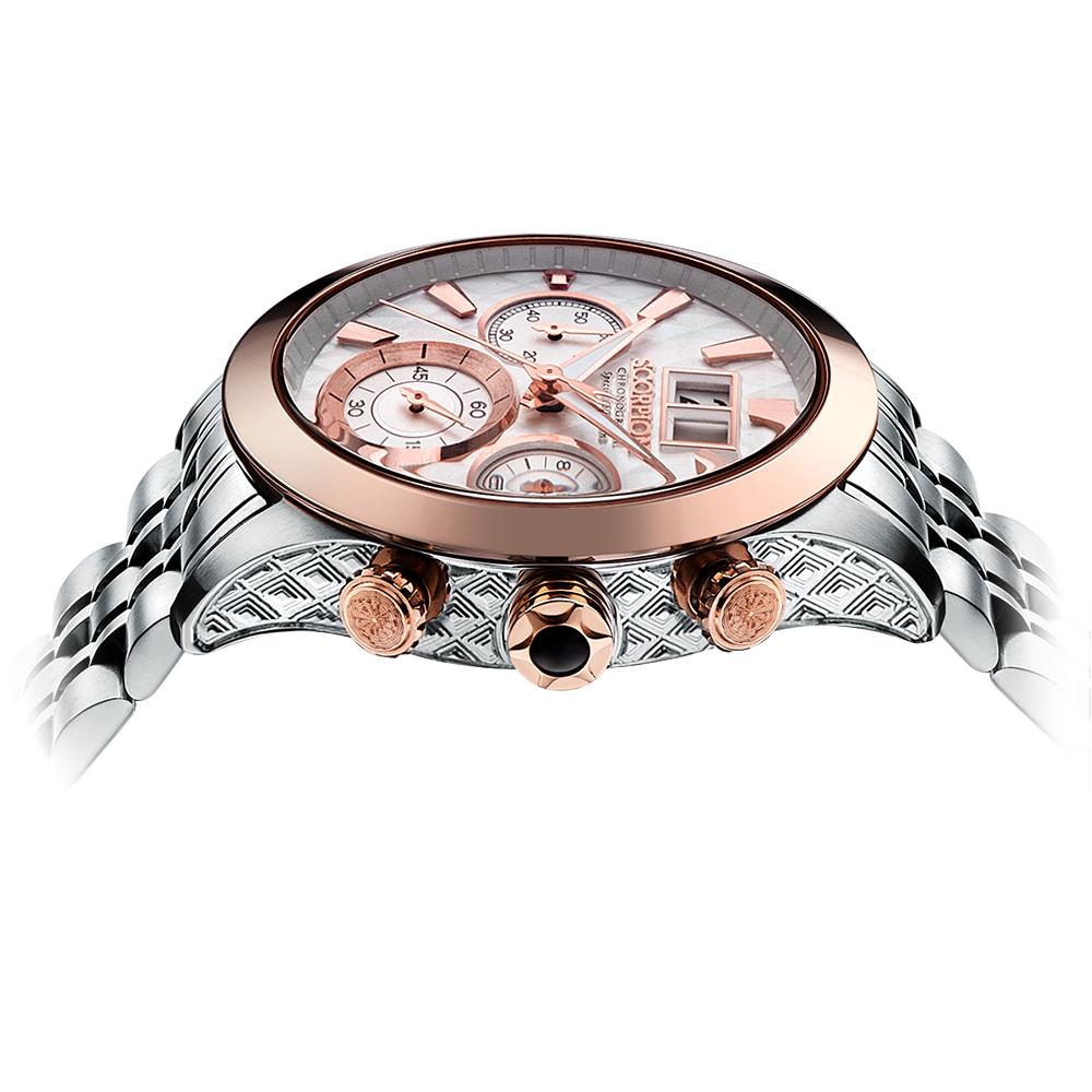 Seukolpion Sebek Big Date Chrono Metal Watch Sp3350M-Wrg
