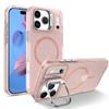 Luxury Bling Glitter For Magsafe Magnetic Case for iPhone 17 Air 17 Pro Max 16 Plus 15 14 13 12 11 Metal Lens Stand  Clear Cover