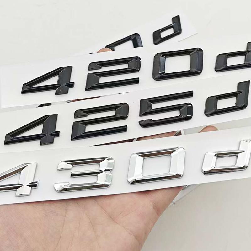 3D ABS Car Letters Logo 420d 430d Badge Sticker Rear Trunk Emblem Decals For BMW 4 Series F32 F33 F36 Auto Marking Accessories